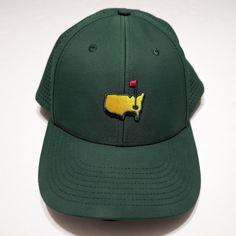 AMERICAN NEEDLE Masters Golf Hat Mens OSFA Green Perforated Snapback Cap